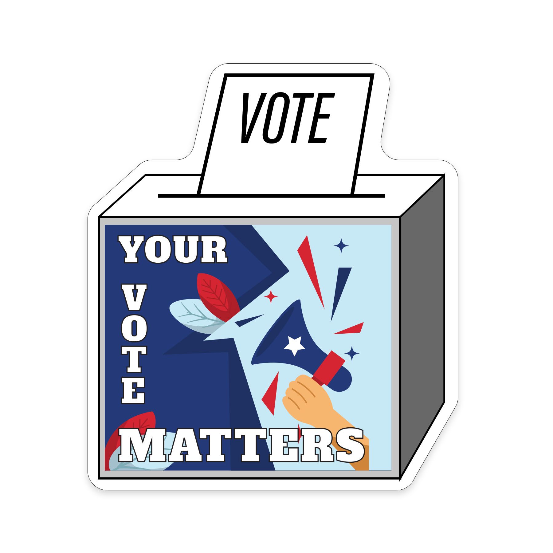 Vote Shaped NoteKeeper™ Magnet 35 Mil                            